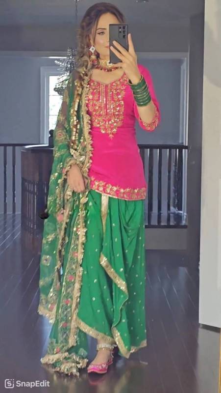Party Wear Look Top ,Dhoti Skirt and Dupatta