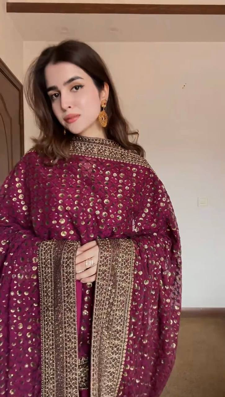 Monsoon Silk top pent and dupatta