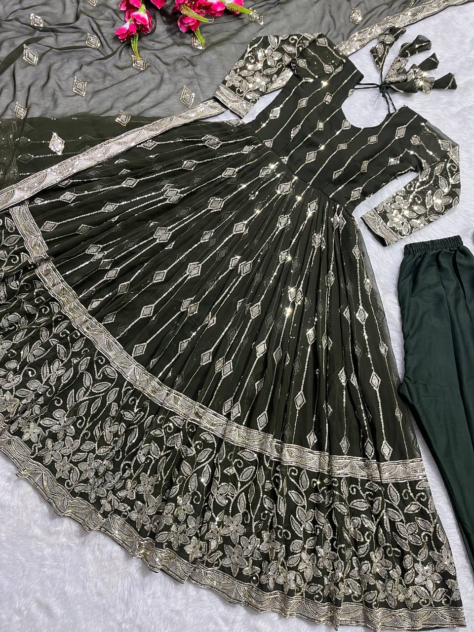 Designer Anarkali Suit in Fancy Style