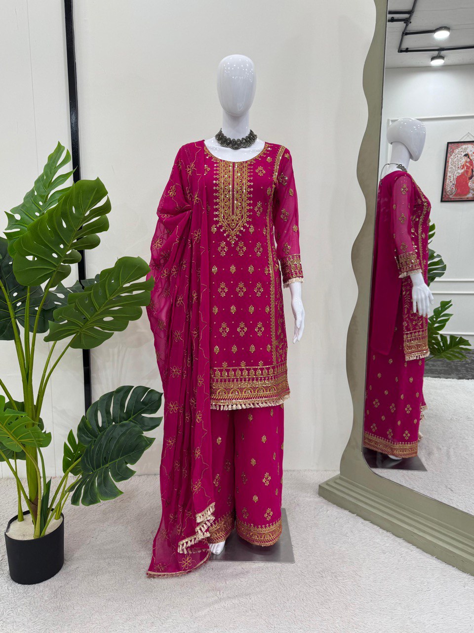 Sharara Palazzo Top Dupatta Set