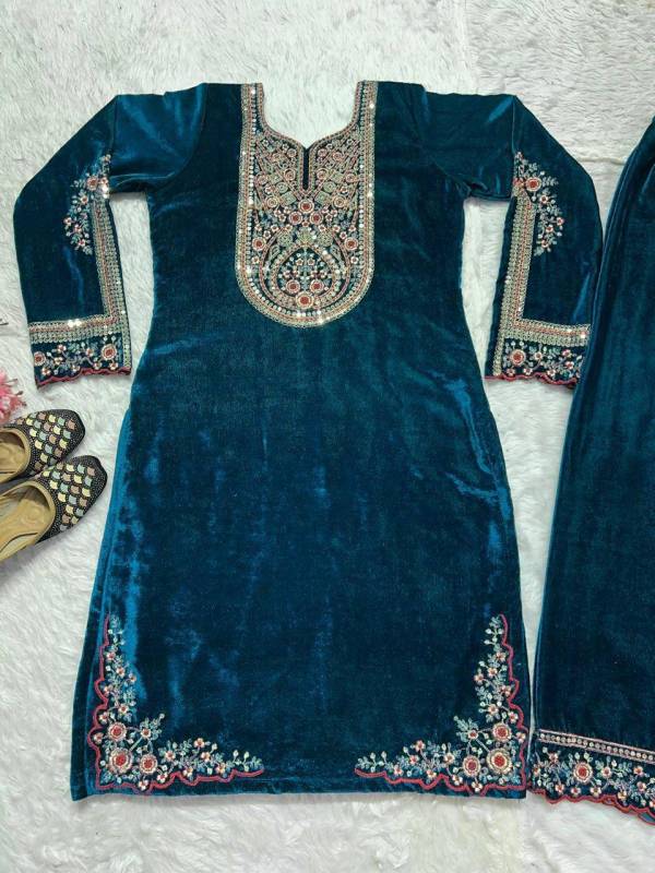 Viscous Velvet Pant Top Set