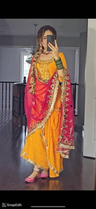 Party Wear Look Top ,Dhoti Skirt and Dupatta