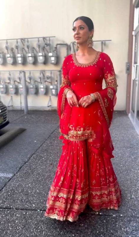 Party Wear Look Top , Sharara Plazzo and Dupatta
