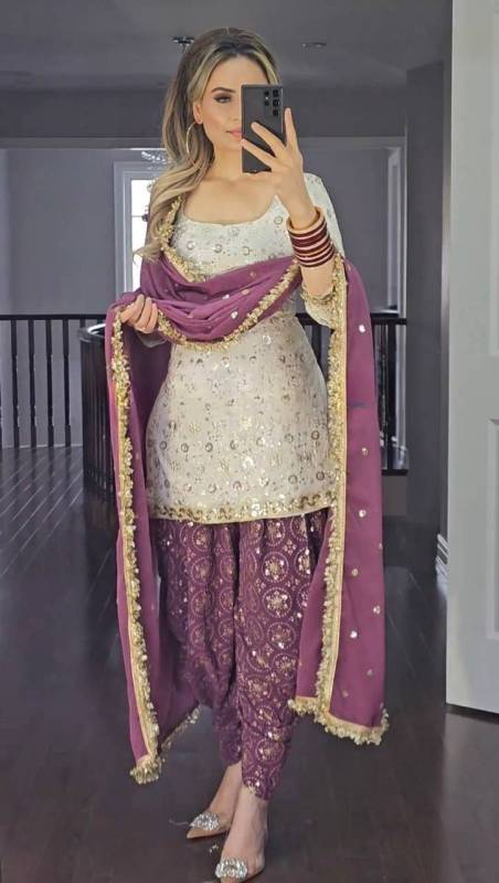 Top , Dhoti Styles Salwar and Dupatta