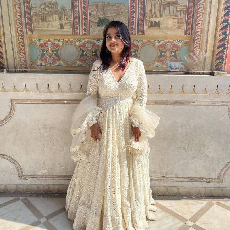 Anarkali Type Gown With Dupatta