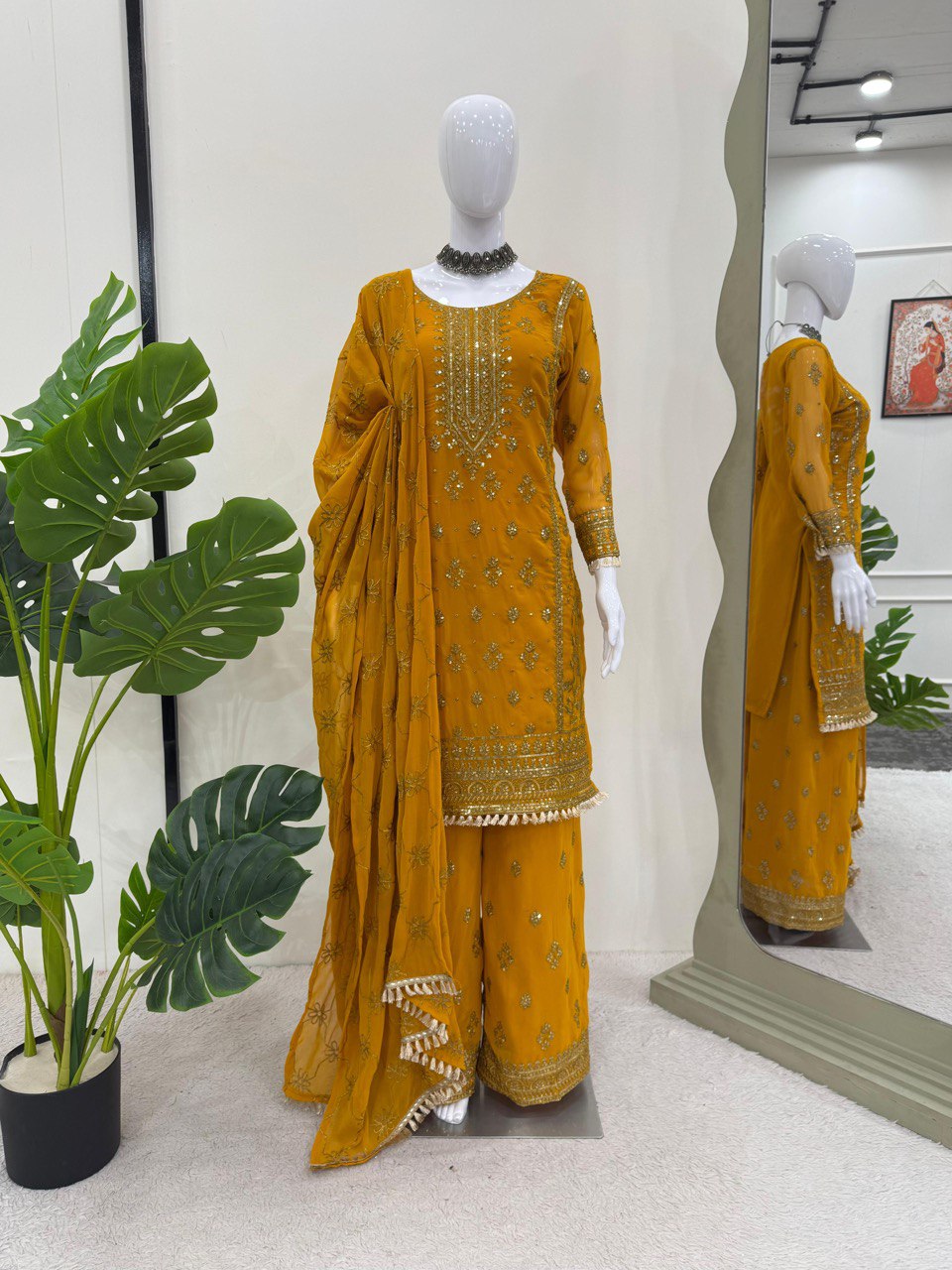 Sharara Palazzo Top Dupatta Set
