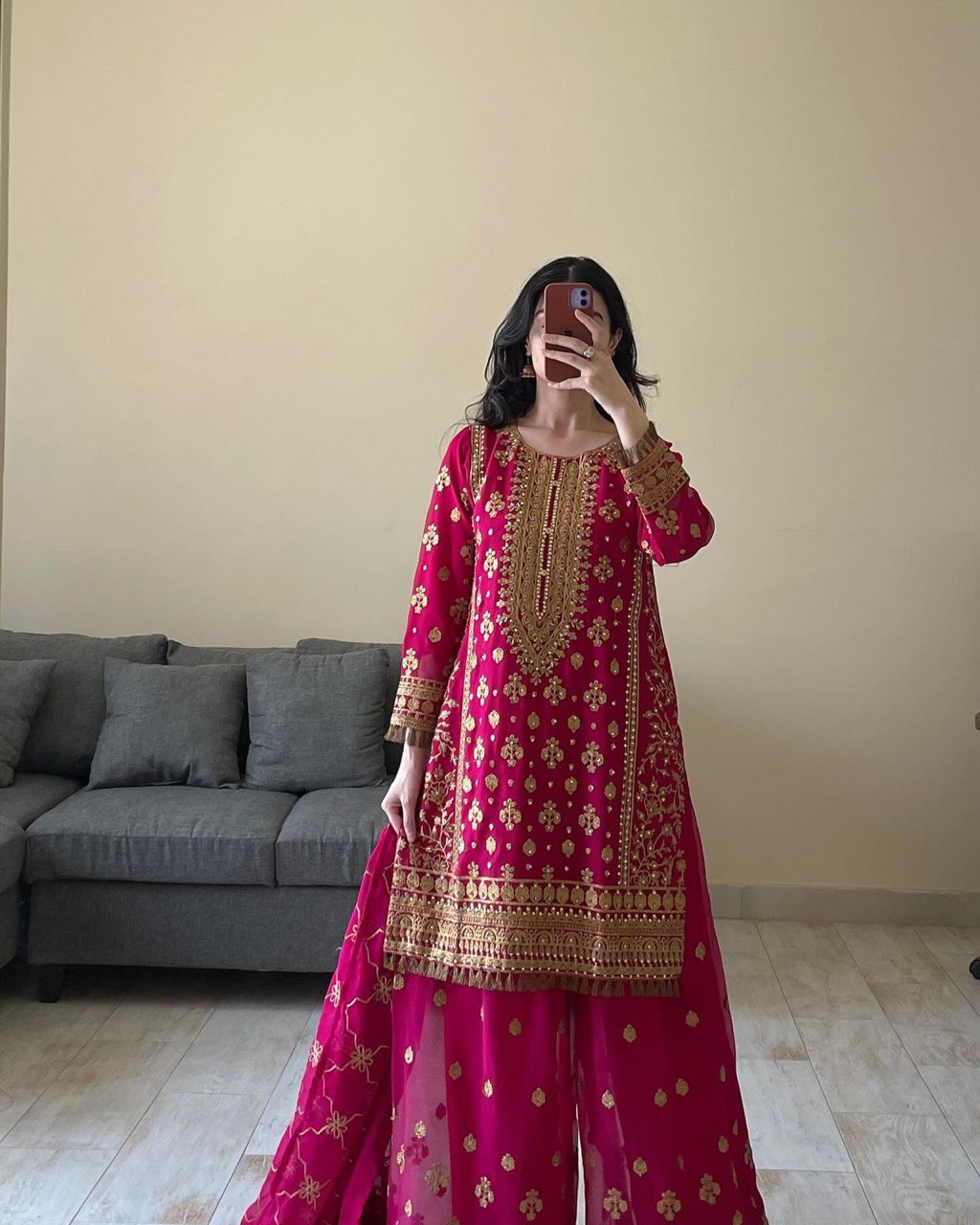Sharara Palazzo Top Dupatta Set
