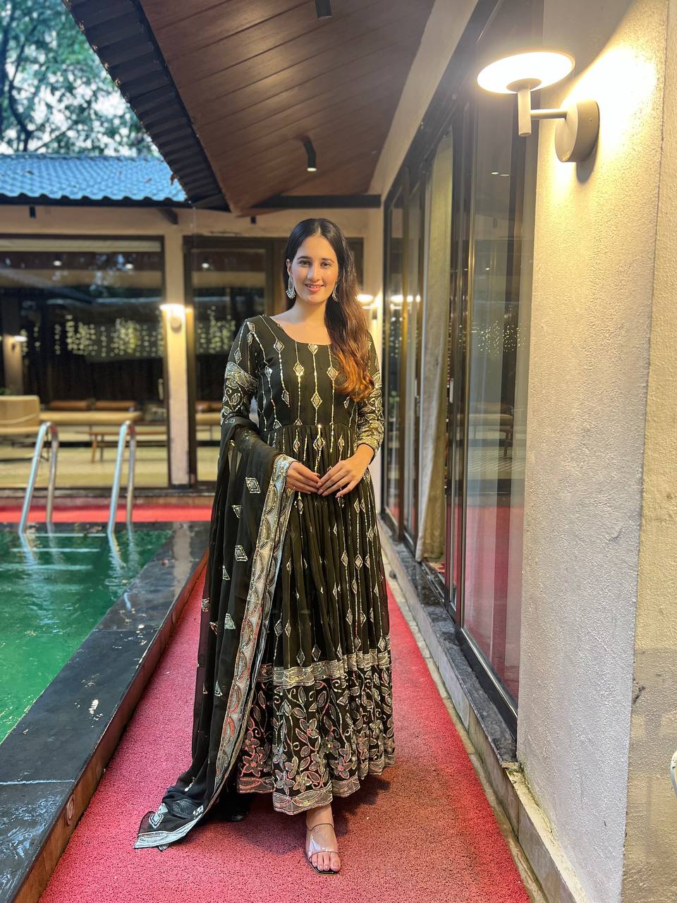 Designer Anarkali Suit in Fancy Style