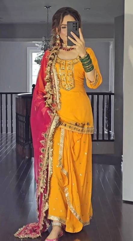 Party Wear Look Top ,Dhoti Skirt and Dupatta