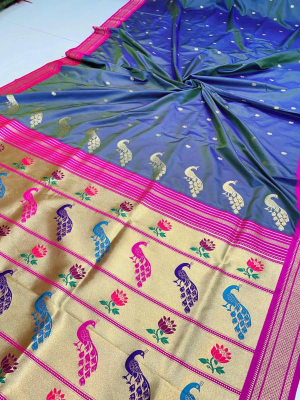Elegant Soft Silk Saree with Pure Jari Weaving